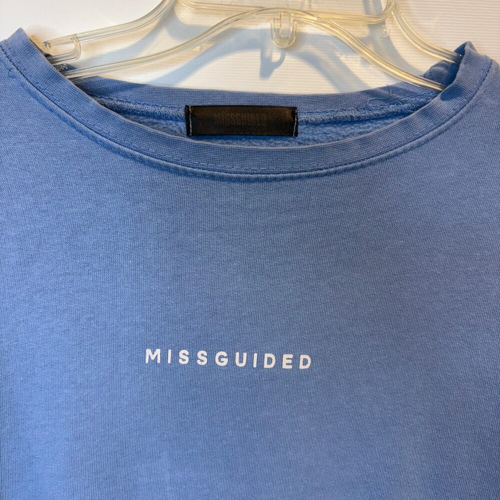 MISGUIDED - BLUE SWEATSHIRT - FITS LIKE XL